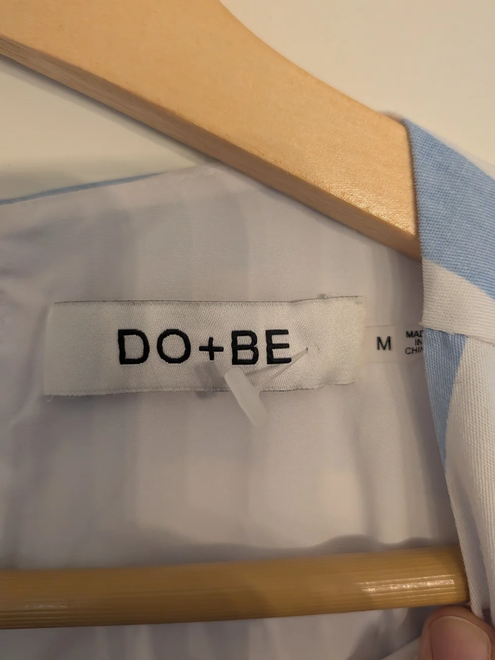 DO+BE Light Blue and White Striped Tie-Front Dress - Picture 2 of 3
